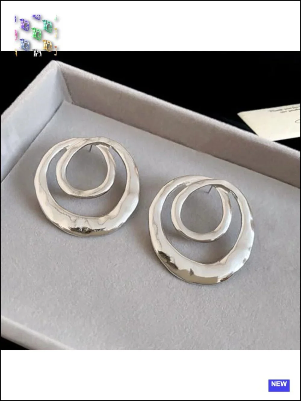 Chunky Geometric Dangle Earrings Large Statement Drop Earrings Circle Hollow